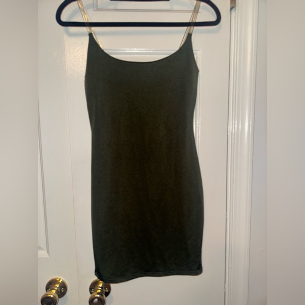 Olive Green Slip Dress